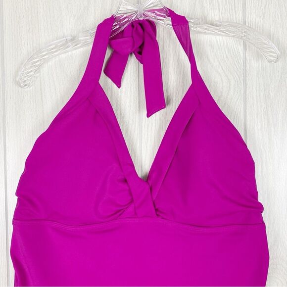 Athleta | Pink Bra Cup Halter Tankini Top Size 40 B/C - Picture 2 of 6